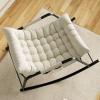 Double-Padded Bedroom Rocking Chair with Armrests and Side Pockets view 3
