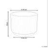 Daria Round Cream-White Clay and Fiberglass Planter, 30 cm, Ribbed view 3