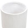 Daria Round Cream-White Clay and Fiberglass Planter, 30 cm, Ribbed view 4