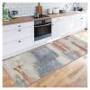 Siunwdiy Abstract Kitchen Runner Rug, 40 x 200 cm, Gray Beige Brown view 1