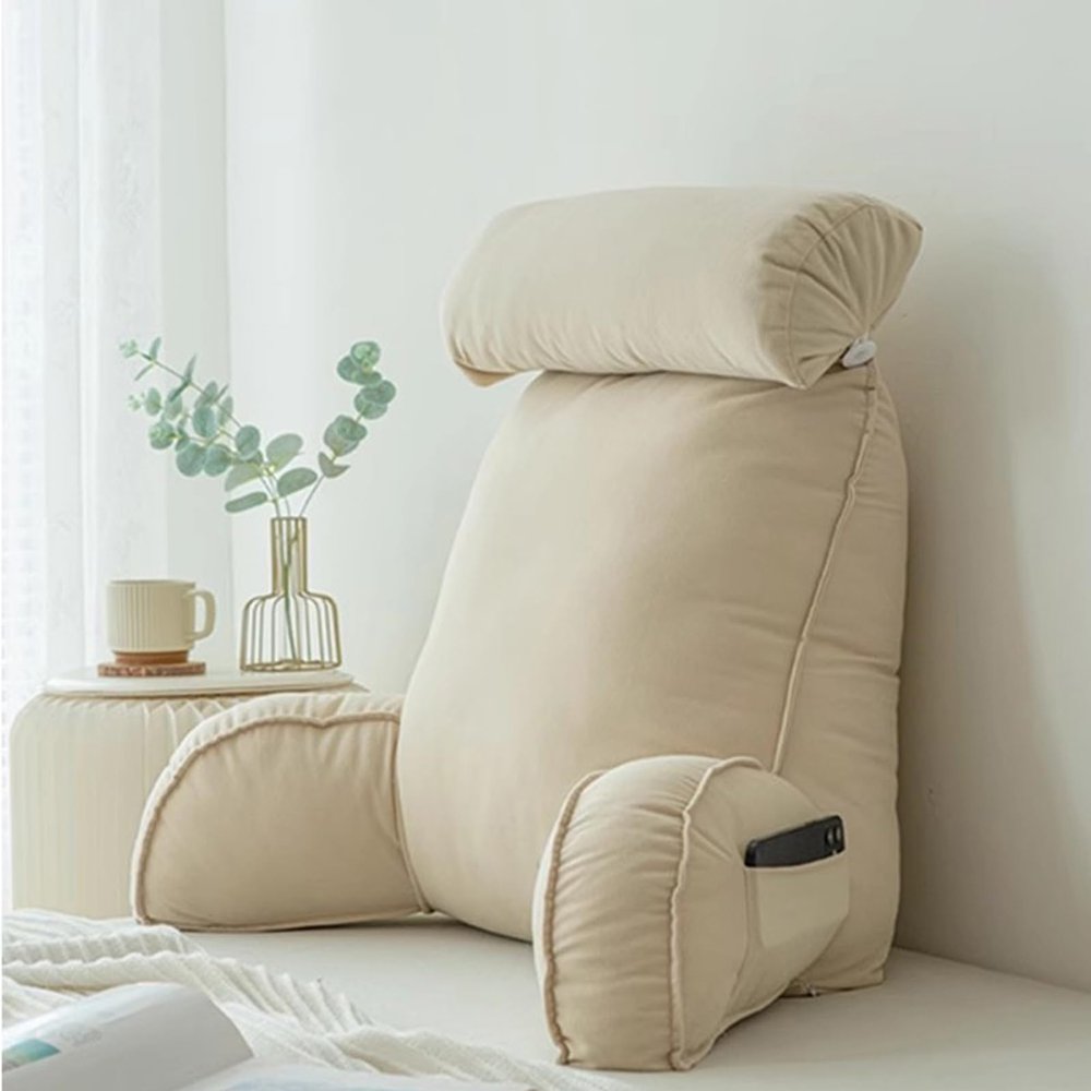 Miaogoo Reading Pillow for Sofa Beds, Beige