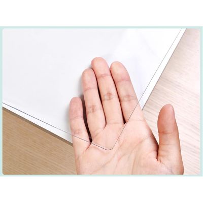 FLAVYO Transparent Tablecloth Protector, 1.0 mm Soft PVC Table Protector, Waterproof, 65 x 120 cm