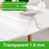 FLAVYO Transparent Tablecloth Protector, 1.0 mm Soft PVC Table Protector, Waterproof, 65 x 120 cm view 4