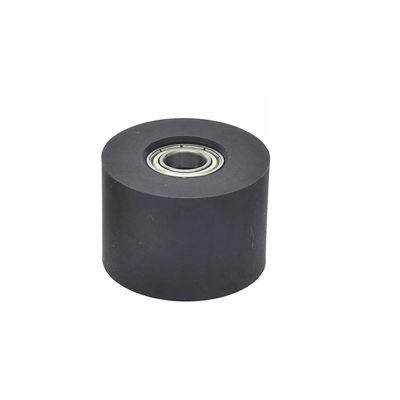 SSIMOO 30 x 30 mm Black PU Polyurethane Rubber Wheel, Non-Driven Guide Bearing Roller (Color: 8x30x30, Size: 2 Pcs)