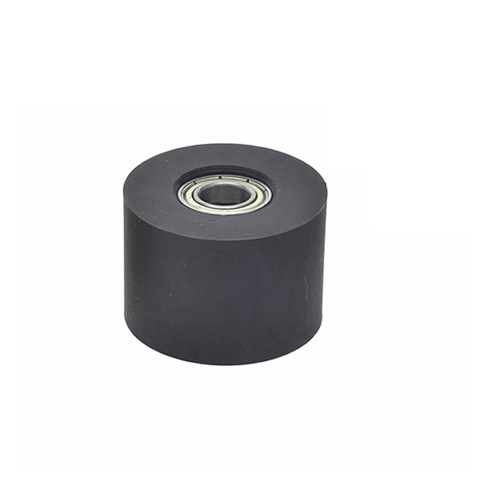 SSIMOO 30 x 30 mm Black PU Polyurethane Rubber Wheel, Non-Driven Guide Bearing Roller (Color: 8x30x30, Size: 2 Pcs)