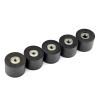 SSIMOO 30 x 30 mm Black PU Polyurethane Rubber Wheel, Non-Driven Guide Bearing Roller (Color: 8x30x30, Size: 2 Pcs) view 3