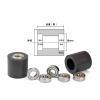SSIMOO 30 x 30 mm Black PU Polyurethane Rubber Wheel, Non-Driven Guide Bearing Roller (Color: 8x30x30, Size: 2 Pcs) view 4