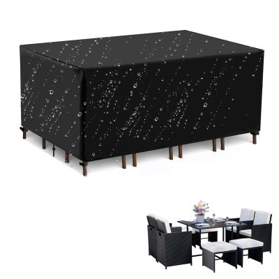 Jianghu Art Outdoor Furniture Cover 100 x 90 x 90 cm, Winterproof 600D Oxford Fabric, Black