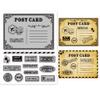 GLOBLELAND Vintage Postcard Clear Stamps, 8.7" x 7" view 1