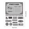 GLOBLELAND Vintage Postcard Clear Stamps, 8.7" x 7" view 2