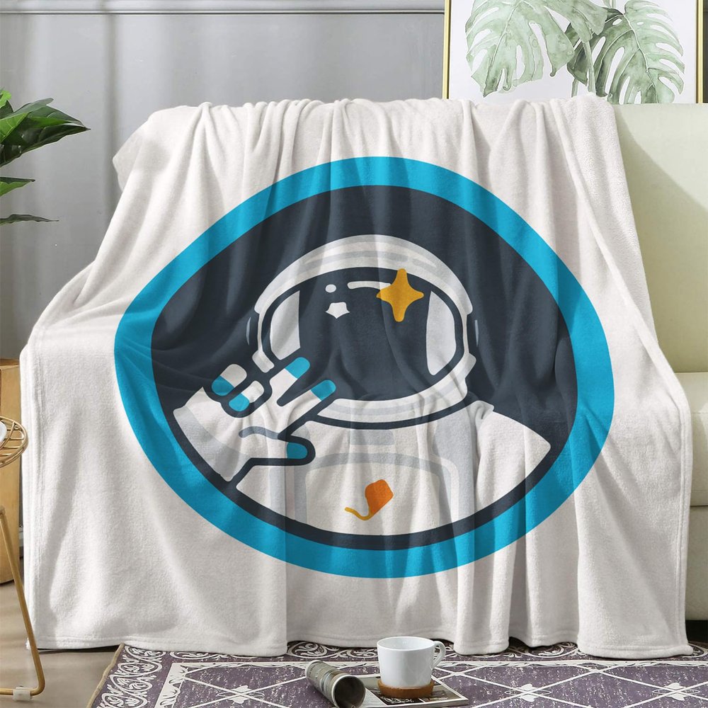 Astronaut Fuzzy Flannel Fleece Throw Blanket, 51 x 63 in, Kids