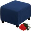 Yekuhe Stretch Ottoman Cover, Square, 60x60/80x80/50x50/45x50 cm, Soft, Washable (#18, 80x80 cm) view 1