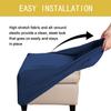Yekuhe Stretch Ottoman Cover, Square, 60x60/80x80/50x50/45x50 cm, Soft, Washable (#18, 80x80 cm) view 2