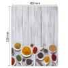 SMTDeco Stovetop Cover 40×52 cm, More Counter Space, Splash Guard & Cutting Board, Tempered Glass, Scratch-Resistant, for Induction/Ceramic Cooktops, 1-Piece, Spices and Plates White Design view 2
