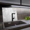 SMTDeco Stove Cover 52 x 40 cm, Extra Work Surface, Splash Guard & Cutting Board, Tempered Glass, Scratch-Resistant, for Induction/Ceramic Cooktops, 1-Piece, Concrete Wall Gray view 4