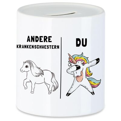 Hey!Print “Other Nurses? You!” Nurse Unicorn Money Box