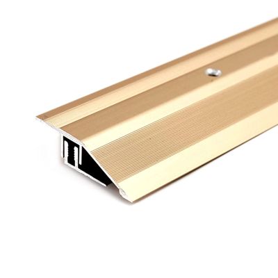 Wood-to-Tile Floor Transition Strip, Gold, 55 mm Wide, 1.5 m