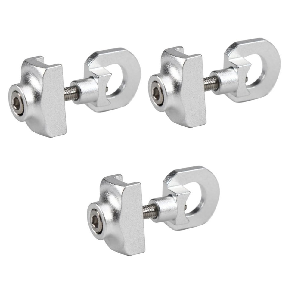 ibasenice 3-Piece Chain Tensioner Set for Folding Bicycles, Aluminum Alloy, CNC, Lightweight, Silver