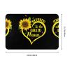 FAIRAH Blessed to Be Called Nana Sunflower Print Non-Slip Flannel Mat view 3