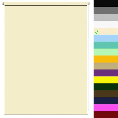 Blackout Double Roller Blind 35 x 200 cm, Chain-Operated, Beige
