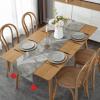 Marble Table Runner, 14 x 60 in, Linen Style view 1