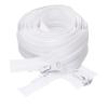 Plastic Resin Zipper, White, Open-End, #5, 100 cm, Double Slider view 1