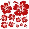 Finest Folia Hibiscus Flower Decorative Sticker, Self-Adhesive, K165 (04 Carmine Red) view 1
