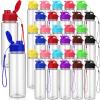 Maxcheck 30-Pack Plastic Water Bottles with Wrist Straps, Leakproof, 482 ml, Multicolor view 1