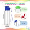 Maxcheck 30-Pack Plastic Water Bottles with Wrist Straps, Leakproof, 482 ml, Multicolor view 2