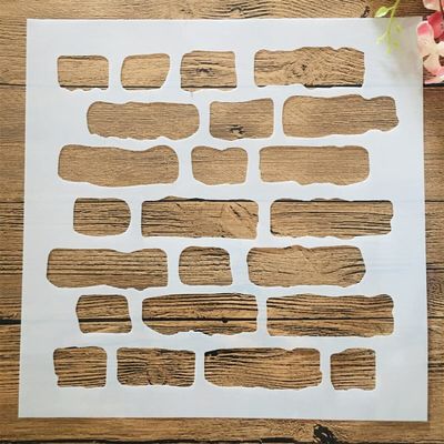 Reusable Painting Stencils, 30 x 30 cm, Brick Wall, DIY Layering Stencils for Wood, Canvas, Fabric, Walls and Furniture