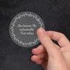 24 Personalized Transparent Stickers with Custom Text – 4.5 cm Round Labels for Gifts, Christmas Stickers (Floral Wreath) view 4
