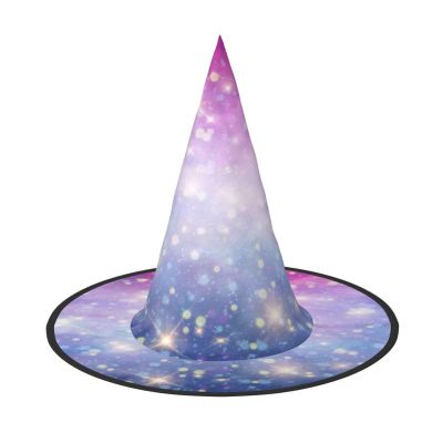 Halloween Witch Hat for Women with Starry Print