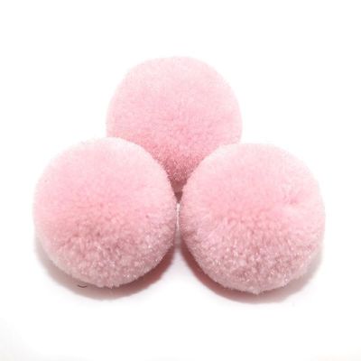 SYSUII 10-Pack Colorful 2 cm Faux Fur Pom Poms, Pink