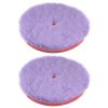 sourcing map 2-Pack 6-Inch Lambswool Polishing Pads, Purple view 1