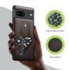 Carveit Wooden Case for Pixel 8, Dark Wood Falls Landscape view 2