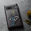 Carveit Wooden Case for Pixel 8, Dark Wood Falls Landscape view 4
