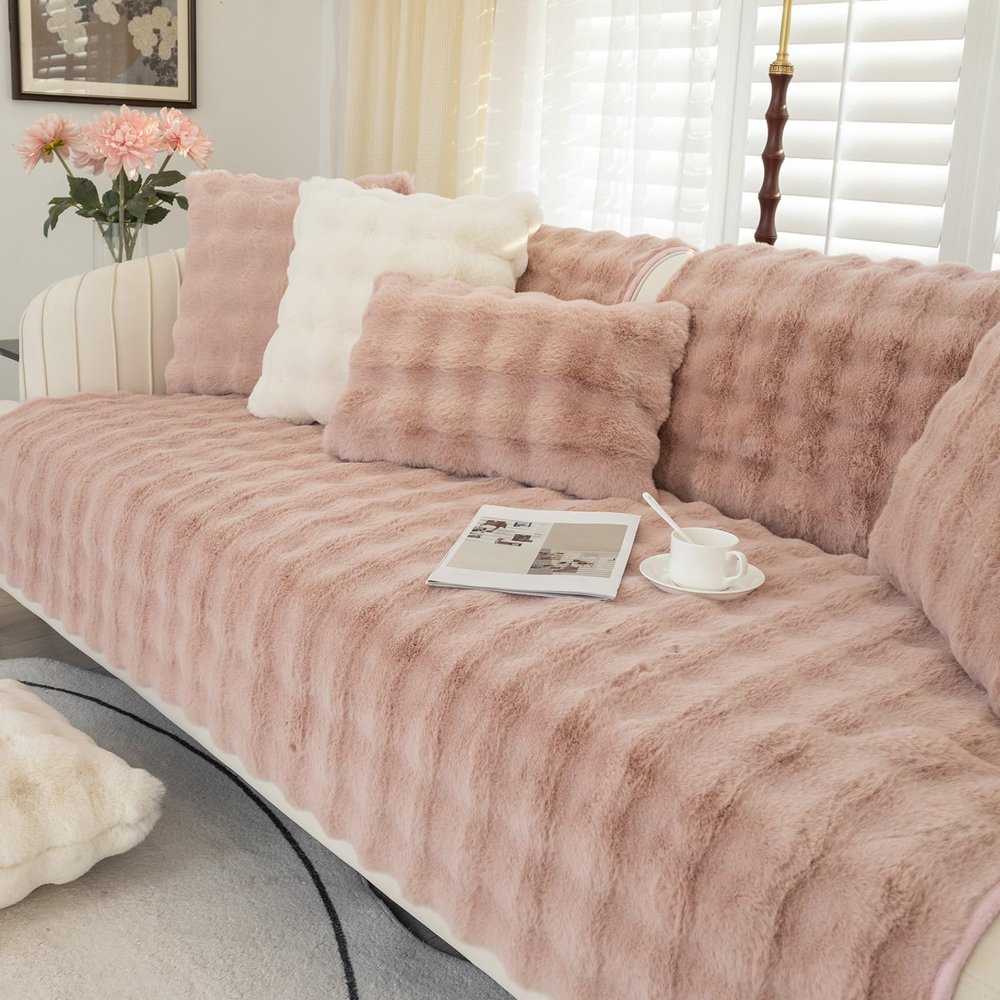 Velvet Sofa Cover for 1/2/3/4-Seater and L-Shaped Sofas