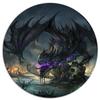 1000-Piece Extra-Large Black Swamp Dragon Spherical Jigsaw Puzzle, Recycled Cardboard, 67.5 x 67.5 cm view 1