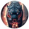 Fire Tiger Circular Jigsaw Puzzle, 1000 Pieces view 1