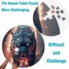 Fire Tiger Circular Jigsaw Puzzle, 1000 Pieces view 3