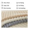 Plush Sofa Cover for 1/2/3/4-Seater Sofas, White, Non-Slip view 4
