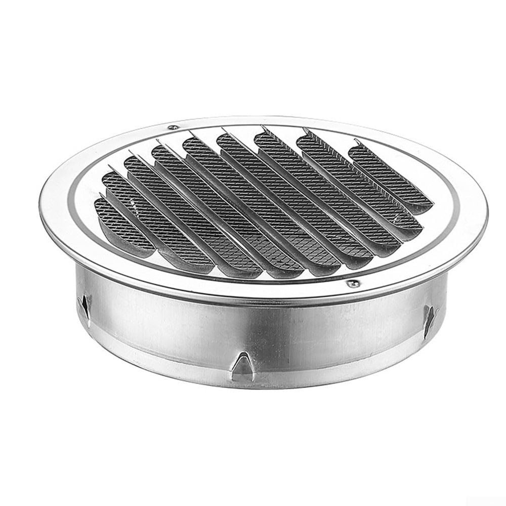 DAZZLEEX Round Stainless Steel Vent Cover, Flat, 80 mm