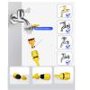 Coavoo Garden Hose 25 mm x 12 m, 4-Layer, Yellow view 4