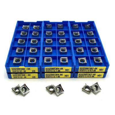 Aluminum Turning Tool Carbide Insert, CNC Lathe Tool Milling Insert JIYAMI'EN EL (Size: SCGT09T304 AK H01, Color: 10PCS)