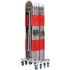 exproyzk XXIOJUN Retractable Stainless Steel Safety Barrier with Wheels, Red-Silver, 1.1 x 2.5 m view 2