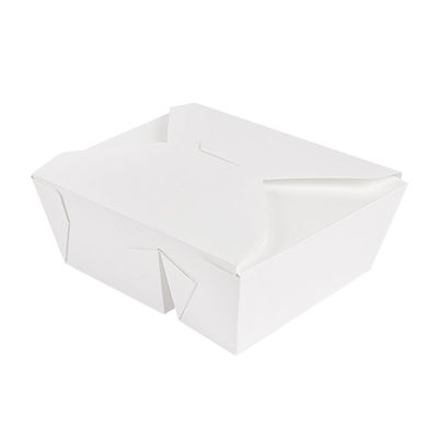 Garcia de Pou 50 American-Style Boxes, 2 Compartments, "Thepack," 900 + 450 mL, 230 + 12 PP g/m², 15.2 x 12.1 x 6.5 cm, White, Nano-Micro Corrugated Board