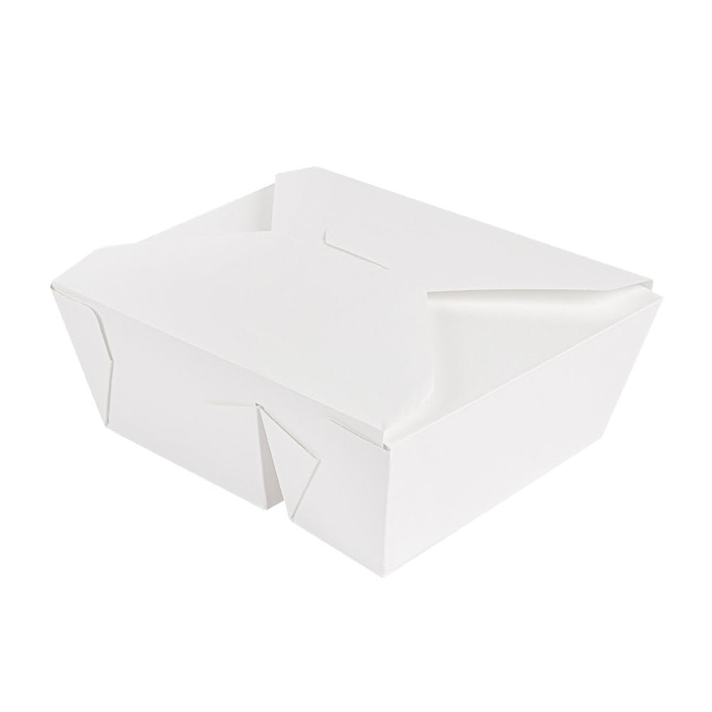 Garcia de Pou 50 American-Style Boxes, 2 Compartments, "Thepack," 900 + 450 mL, 230 + 12 PP g/m², 15.2 x 12.1 x 6.5 cm, White, Nano-Micro Corrugated Board