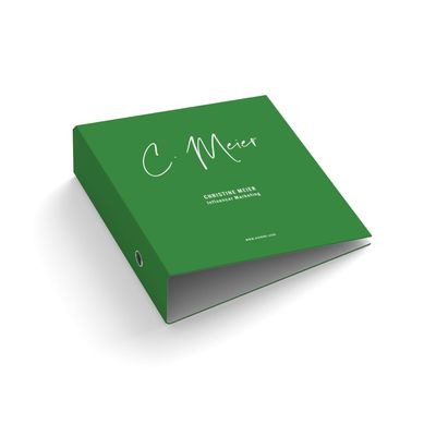 Personalized Ring Binder for A4, Green, 2.9 in. Spine