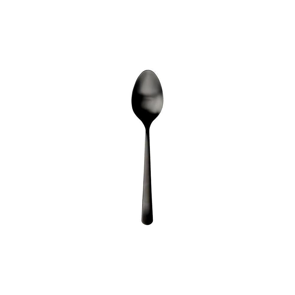 12 Moka Spoons “Oslo,” 12.5 cm, Black, Steel