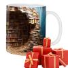 Anloximt Bookshelf Mug, Ceramic Coffee Cup for Book Lovers view 3